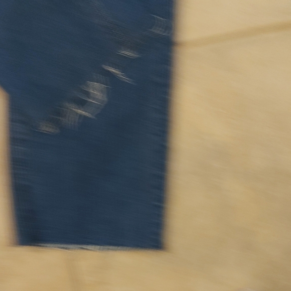 LOFT Medium Blue Distressed Straight Leg Jeans - Picture 6 of 11